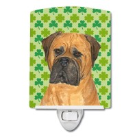 Carolines Treasures Ss4448Cnl Bullmastiff St Patricks Day Shamrock Portrait Ceramic Night Light Compact Ulcertified Ideal