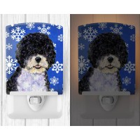 Carolines Treasures Ss4628Cnl Portuguese Water Dog Winter Snowflakes Holiday Ceramic Night Light Compact Ulcertified Ideal F