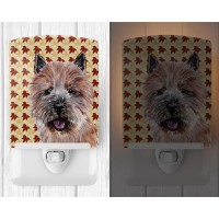 Carolines Treasures Sc9686Cnl Norwich Terrier Fall Leaves Ceramic Night Light Compact Ulcertified Ideal For Bedroom Bathroo