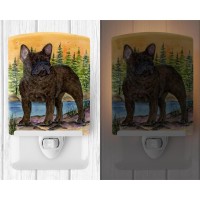 Carolines Treasures Ss8597Cnl French Bulldog Ceramic Night Light Compact Ulcertified Ideal For Bedroom Bathroom Nursery H