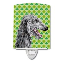 Carolines Treasures Sc9741Cnl Scottish Deerhound Lucky Shamrock St Patricks Day Ceramic Night Light Compact Ulcertified Id