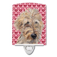 Carolines Treasures Sc9563Cnl Golden Doodle Hearts And Love Ceramic Night Light Compact Ulcertified Ideal For Bedroom Bathr