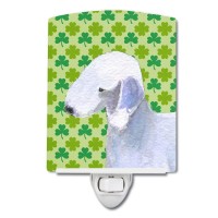 Carolines Treasures Ss4414Cnl Bedlington Terrier St Patricks Day Shamrock Portrait Ceramic Night Light Compact Ulcertified