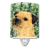 Carolines Treasures Ss8801Cnl Border Terrier Ceramic Night Light Compact Ulcertified Ideal For Bedroom Bathroom Nursery H