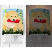 Carolines Treasures Ss8858Cnl Golden Retriever Ceramic Night Light Compact Ulcertified Ideal For Bedroom Bathroom Nursery