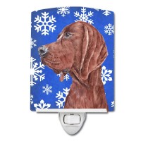 Carolines Treasures Sc9779Cnl Redbone Coonhound Winter Snowflakes Ceramic Night Light Compact Ulcertified Ideal For Bedroom