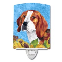 Carolines Treasures Sc9067Cnl Beagle In Summer Flowers Ceramic Night Light Compact Ulcertified Ideal For Bedroom Bathroom