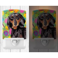 Carolines Treasures Sc9443Cnl Dachshund Easter Eggtravaganza Ceramic Night Light Compact Ulcertified Ideal For Bedroom Bath