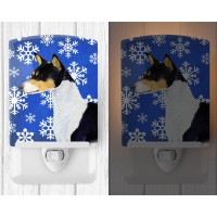 Carolines Treasures Ss4652Cnl Basenji Winter Snowflakes Holiday Ceramic Night Light Compact Ulcertified Ideal For Bedroom B