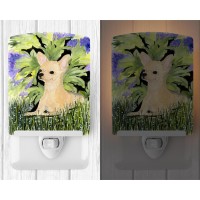 Carolines Treasures Ss8325Cnl Chihuahua Ceramic Night Light Compact Ulcertified Ideal For Bedroom Bathroom Nursery Hallwa