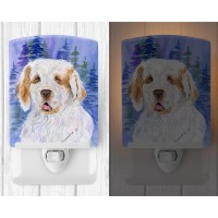 Carolines Treasures Ss8008Cnl Clumber Spaniel Ceramic Night Light Compact Ulcertified Ideal For Bedroom Bathroom Nursery