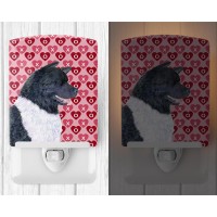 Carolines Treasures Ss4521Cnl Akita Hearts Love And Valentines Day Portrait Ceramic Night Light Compact Ulcertified Ideal F