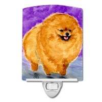 Carolines Treasures Ss8681Cnl Pomeranian Ceramic Night Light Compact Ulcertified Ideal For Bedroom Bathroom Nursery Hallw