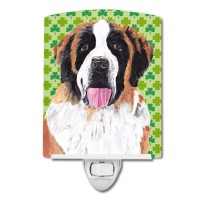 Carolines Treasures Sc9302Cnl Saint Bernard St Patricks Day Shamrock Portrait Ceramic Night Light Compact Ulcertified Idea