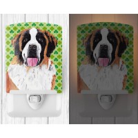 Carolines Treasures Sc9302Cnl Saint Bernard St Patricks Day Shamrock Portrait Ceramic Night Light Compact Ulcertified Idea