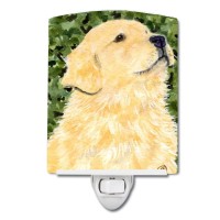 Carolines Treasures Ss8810Cnl Golden Retriever Ceramic Night Light Compact Ulcertified Ideal For Bedroom Bathroom Nursery