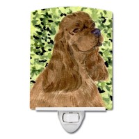 Carolines Treasures Ss8807Cnl Cocker Spaniel Ceramic Night Light Compact Ulcertified Ideal For Bedroom Bathroom Nursery H