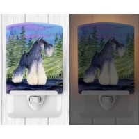 Carolines Treasures Ss1061Cnl Schnauzer Ceramic Night Light Compact Ulcertified Ideal For Bedroom Bathroom Nursery Hallwa