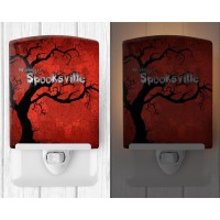 Carolines Treasures Sb3008Cnl Welcome To Spooksville Halloween Ceramic Night Light Compact Ulcertified Ideal For Bedroom Ba