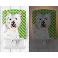 Carolines Treasures Sc9290Cnl Westie St Patricks Day Shamrock Portrait Ceramic Night Light Compact Ulcertified Ideal For B