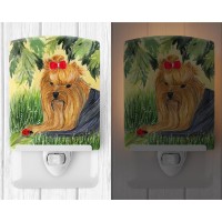 Carolines Treasures Ss8258Cnl Yorkie Ceramic Night Light Compact Ulcertified Ideal For Bedroom Bathroom Nursery Hallway