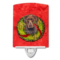 Carolines Treasures Sc9088Cnl German Shorthaired Pointer Christmas Wreath Ceramic Night Light Compact Ulcertified Ideal For