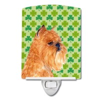 Carolines Treasures Ss4425Cnl Brussels Griffon St Patricks Day Shamrock Portrait Ceramic Night Light Compact Ulcertified I