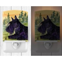 Carolines Treasures Ss8511Cnl Scottish Terrier Ceramic Night Light Compact Ulcertified Ideal For Bedroom Bathroom Nursery