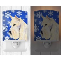 Carolines Treasures Ss4668Cnl Scottish Terrier Winter Snowflakes Holiday Ceramic Night Light Compact Ulcertified Ideal For B