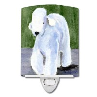 Carolines Treasures Ss8683Cnl Bedlington Terrier Ceramic Night Light Compact Ulcertified Ideal For Bedroom Bathroom Nurser