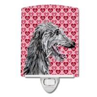 Carolines Treasures Sc9717Cnl Scottish Deerhound Hearts And Love Ceramic Night Light Compact Ulcertified Ideal For Bedroom