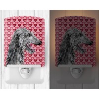 Carolines Treasures Sc9717Cnl Scottish Deerhound Hearts And Love Ceramic Night Light Compact Ulcertified Ideal For Bedroom