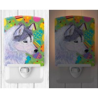 Carolines Treasures Ss4809Cnl Siberian Husky Easter Eggtravaganza Ceramic Night Light Compact Ulcertified Ideal For Bedroom