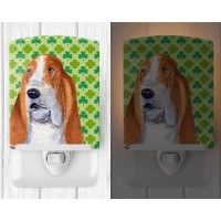 Carolines Treasures Ss4459Cnl Basset Hound St Patricks Day Shamrock Portrait Ceramic Night Light Compact Ulcertified Ideal