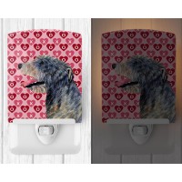 Carolines Treasures Ss4506Cnl Irish Wolfhound Hearts Love And Valentines Day Portrait Ceramic Night Light Compact Ulcertifie