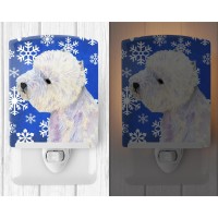 Carolines Treasures Lh9270Cnl Westie Winter Snowflakes Holiday Ceramic Night Light Compact Ulcertified Ideal For Bedroom Ba