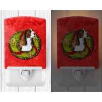 Carolines Treasures Ss4200Cnl Springer Spaniel Cristmas Wreath Ceramic Night Light Compact Ulcertified Ideal For Bedroom Ba