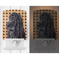 Carolines Treasures Sc9541Cnl Black Cocker Spaniel Fall Leaves Ceramic Night Light Compact Ulcertified Ideal For Bedroom Ba