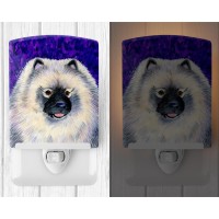 Carolines Treasures Ss8691Cnl Keeshond Ceramic Night Light Compact Ulcertified Ideal For Bedroom Bathroom Nursery Hallway