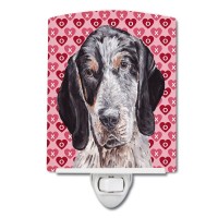 Carolines Treasures Sc9697Cnl Blue Tick Coonhound Hearts And Love Ceramic Night Light Compact Ulcertified Ideal For Bedroom