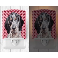 Carolines Treasures Sc9697Cnl Blue Tick Coonhound Hearts And Love Ceramic Night Light Compact Ulcertified Ideal For Bedroom