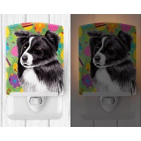 Carolines Treasures Sc9447Cnl Border Collie Easter Eggtravaganza Ceramic Night Light Compact Ulcertified Ideal For Bedroom