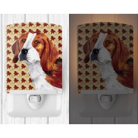 Carolines Treasures Sc9209Cnl Beagle Fall Leaves Portrait Ceramic Night Light Compact Ulcertified Ideal For Bedroom Bathroo