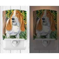 Carolines Treasures Ss8964Cnl Basset Hound Ceramic Night Light Compact Ulcertified Ideal For Bedroom Bathroom Nursery Hal