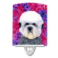 Carolines Treasures Ss8656Cnl Dandie Dinmont Terrier Ceramic Night Light Compact Ulcertified Ideal For Bedroom Bathroom Nu