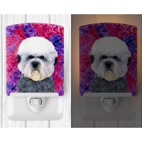 Carolines Treasures Ss8656Cnl Dandie Dinmont Terrier Ceramic Night Light Compact Ulcertified Ideal For Bedroom Bathroom Nu