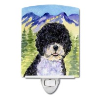 Carolines Treasures Ss8303Cnl Portuguese Water Dog Ceramic Night Light Compact Ulcertified Ideal For Bedroom Bathroom Nurs