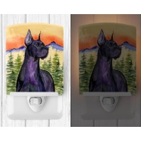 Carolines Treasures Ss8642Cnl Great Dane Ceramic Night Light Compact Ulcertified Ideal For Bedroom Bathroom Nursery Hallw