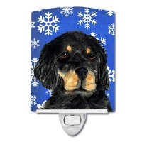 Carolines Treasures Ss4653Cnl Gordon Setter Winter Snowflakes Holiday Ceramic Night Light Compact Ulcertified Ideal For Bedr