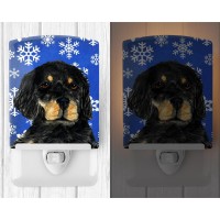 Carolines Treasures Ss4653Cnl Gordon Setter Winter Snowflakes Holiday Ceramic Night Light Compact Ulcertified Ideal For Bedr